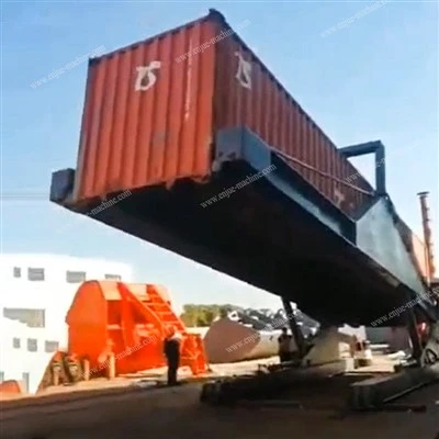 Inclinador de contenedores de 40' para descarga