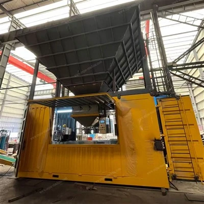 Máquina ensacadora móvil en contenedores